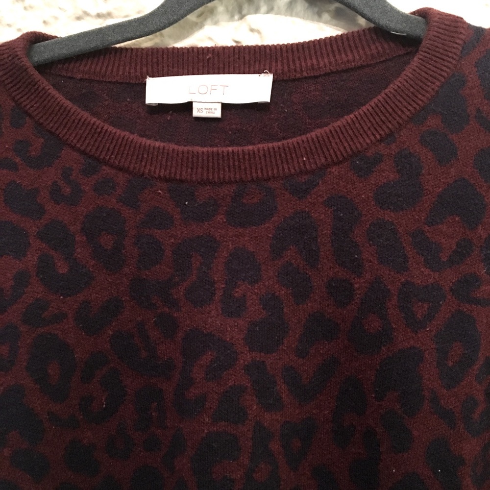LOFT cheetah print sweater